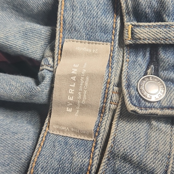 Everlane The Super Soft Straight Leg Jean 100% Organic Cotton | Size 24 Regular - Picture 4 of 6